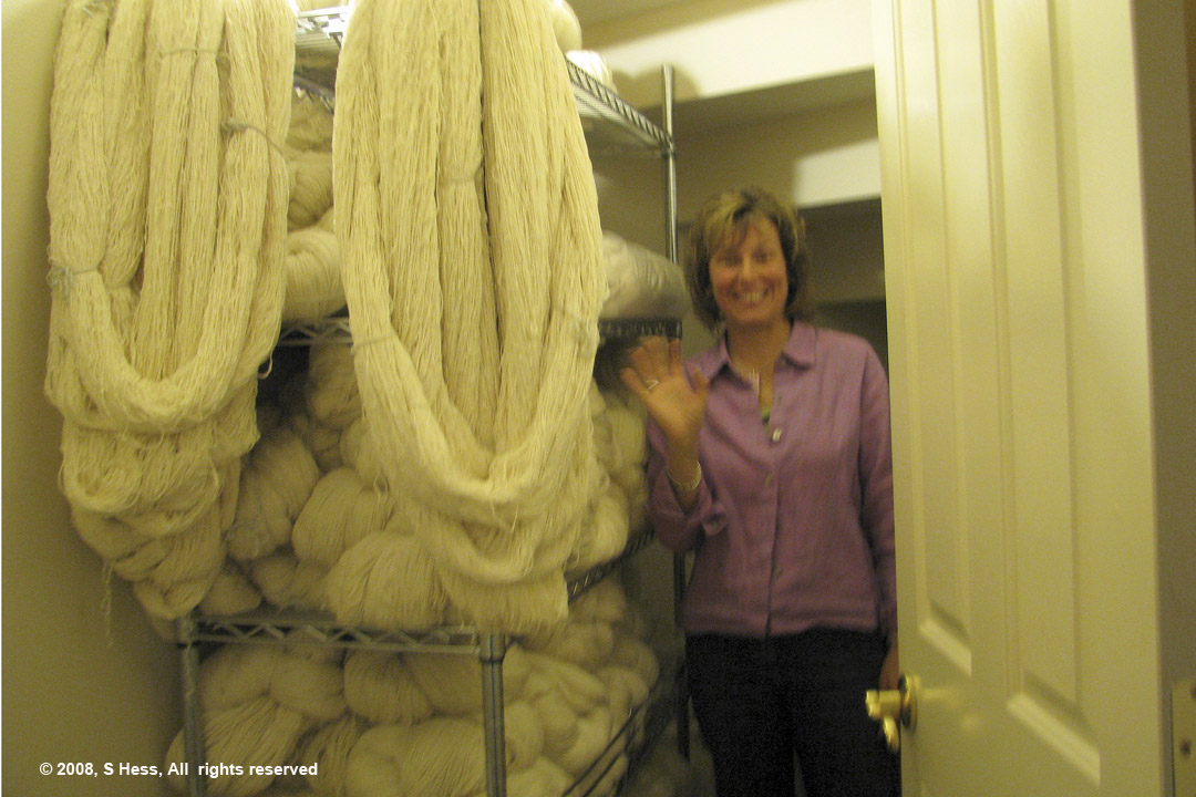 Michelle in her woold closet